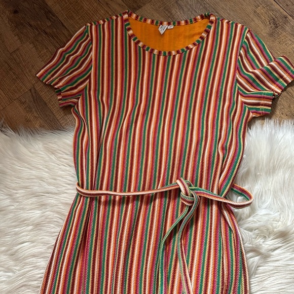 & OTHER STORIES Belted Striped T-Shirt Dress - Picture 6 of 7